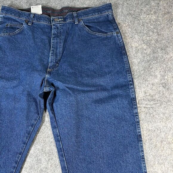 Wrangler Jeans Five Star 38X29 Medium Wash Denim Premium Regular Fit Stretch - Picture 2 of 13